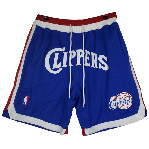 Just Don‎ LA Clippers Mitchell & Ness NBA Large Jersey Shorts Blue Red NWT
